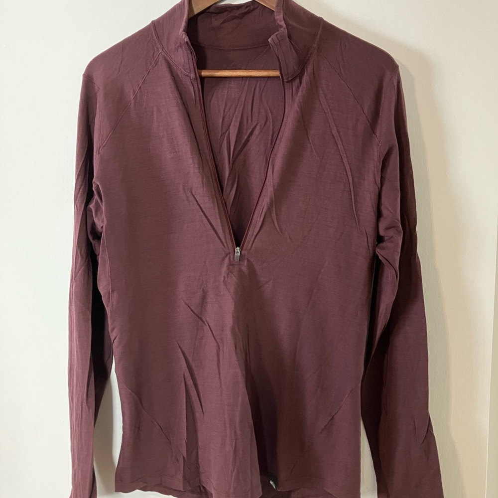 REI merino wool 1/4 zip shirt